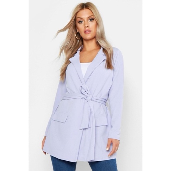 Boohoo Plus Jackets & Blazers - Boohoo Plus Oversized Tie Blazer